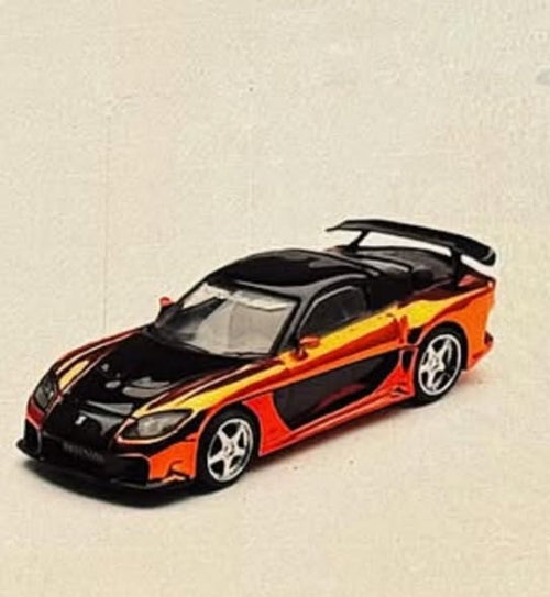 #1214-R MINI GT GIVE x Make a Wish Mazda RX-7 VeilSide Fortune Orange Chrome | 2026 Malaysia Diecast Expo